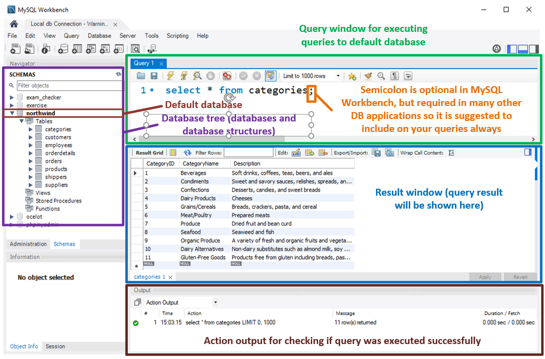 MySQL Workbench application window content